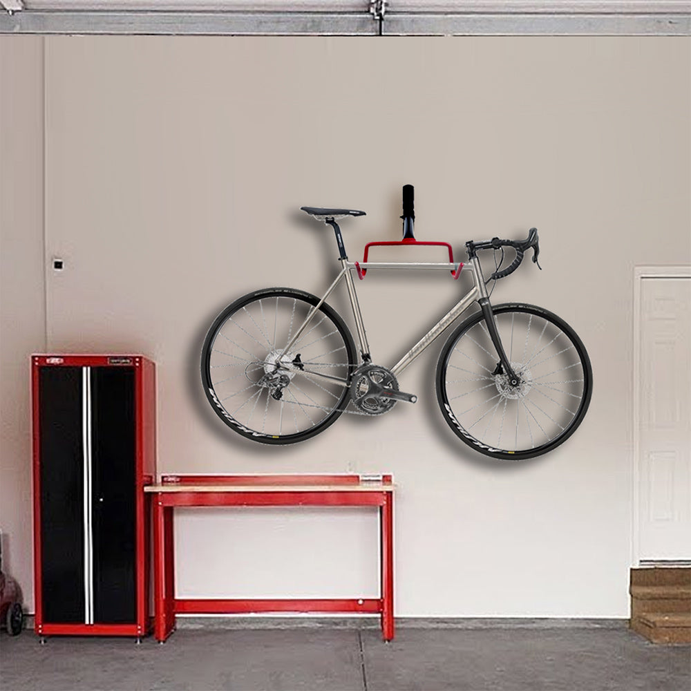 Soporte o colgador de pared para bicicletas Maclean, horizontal, acero, carga máxima de 30 kg, MC-430, 3 unidades