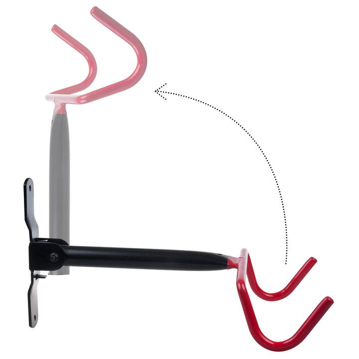 Soporte o colgador de pared para bicicletas Maclean, horizontal, acero, carga máxima de 30 kg, MC-430, 4 unidades