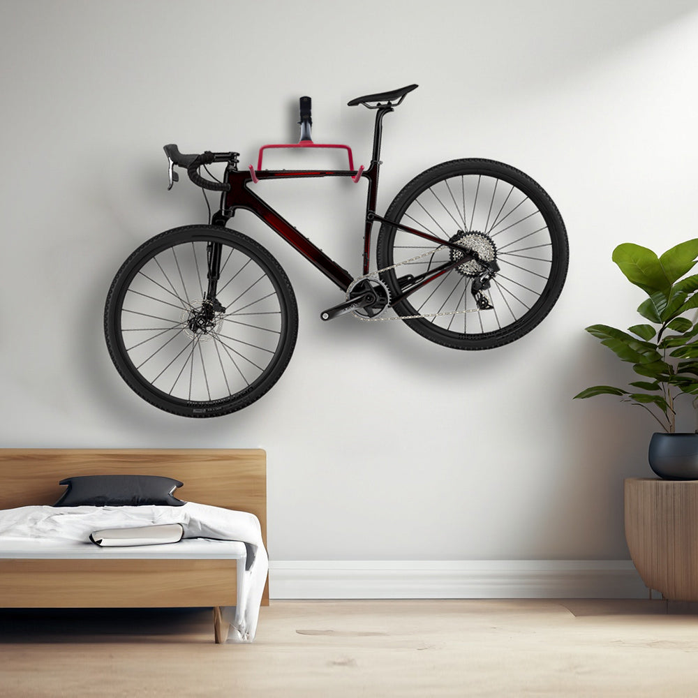 Soporte o colgador de pared para bicicletas Maclean, horizontal, acero, carga máxima de 30 kg, MC-430, 4 unidades