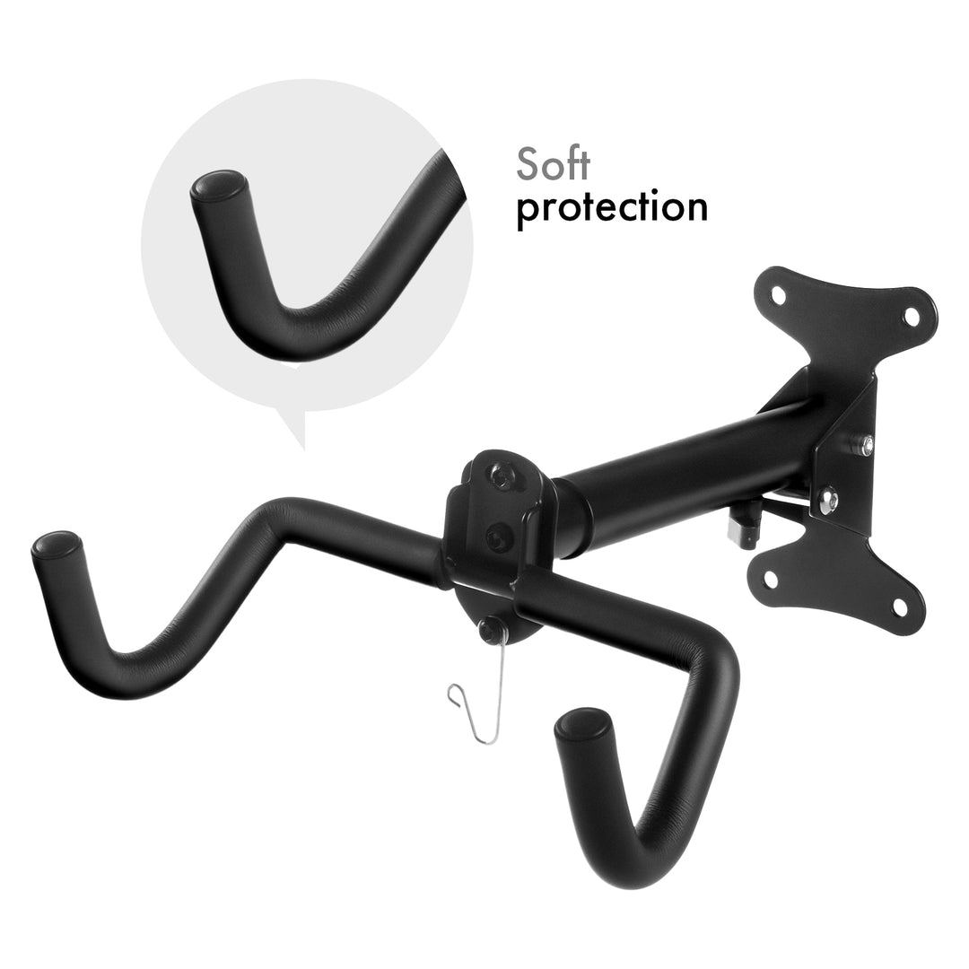 Soporte de pared para bicicletas Maclean, horizontal, acero, carga máxima de 30 kg, MC-484, 3 unidades