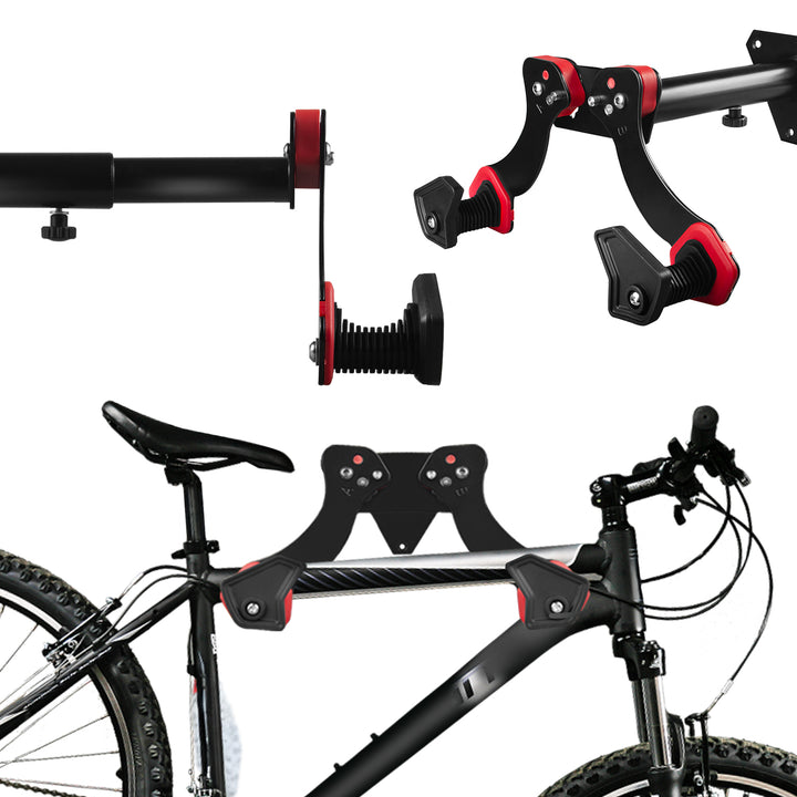 Soporte de pared para bicicletas Maclean, acero, carga máxima de 30 kg, MC-449, 2 unidades