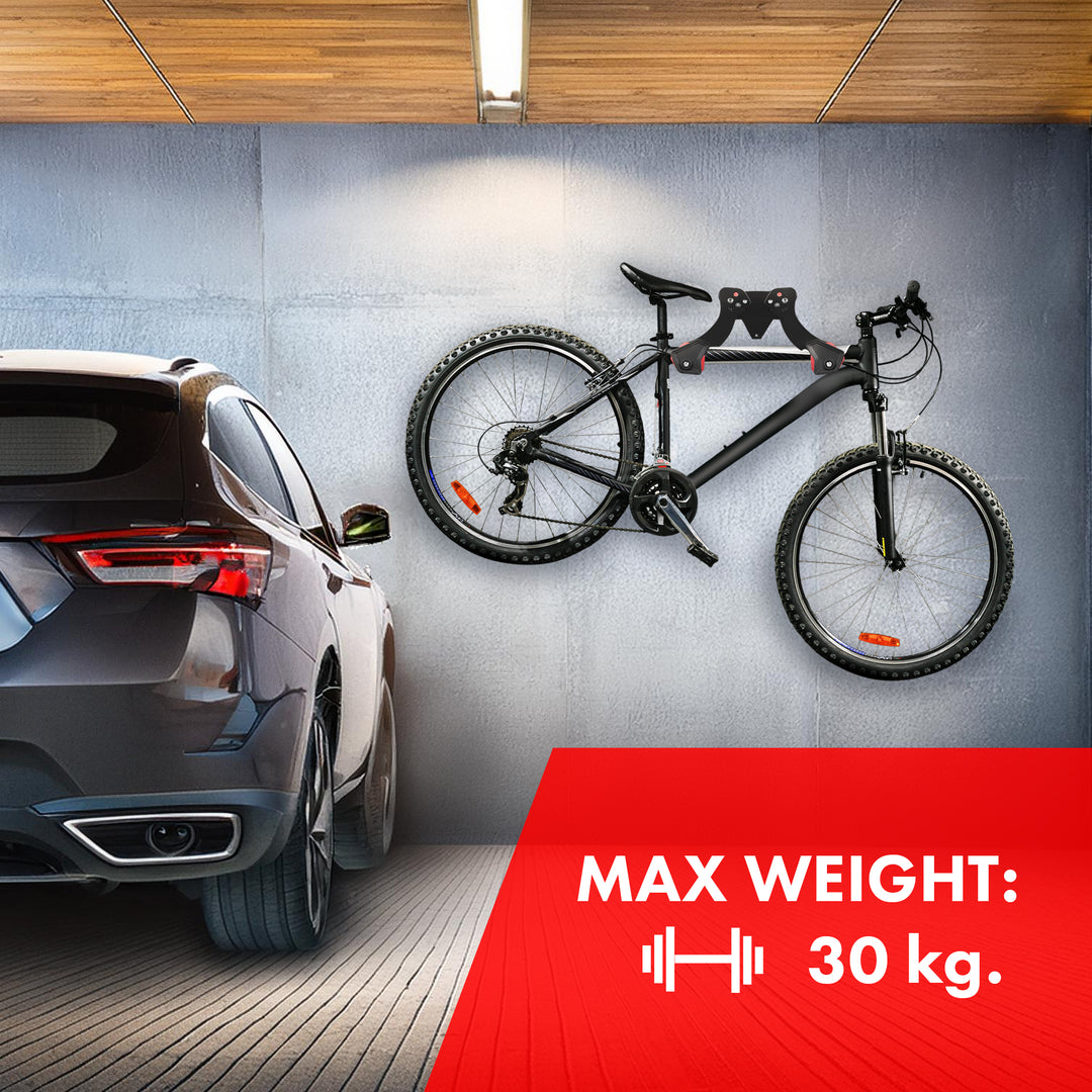 Soporte de pared para bicicletas Maclean, acero, carga máxima de 30 kg, MC-449, 4 unidades