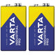 2 pilas R9V R-9 6LR61 de 9 V alcalinas Varta Industrial Pro