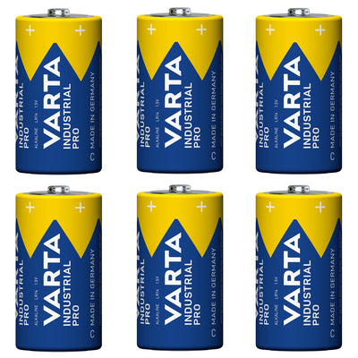 6 pilas R-14 LR14 C de 1,5 V alcalinas Varta Industrial Pro