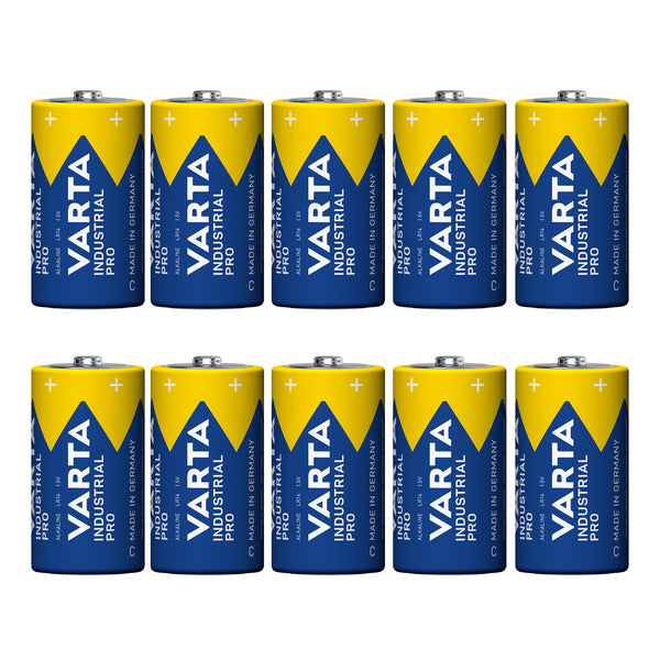 10 pilas R-14 LR14 C de 1,5 V alcalinas Varta Industrial Pro