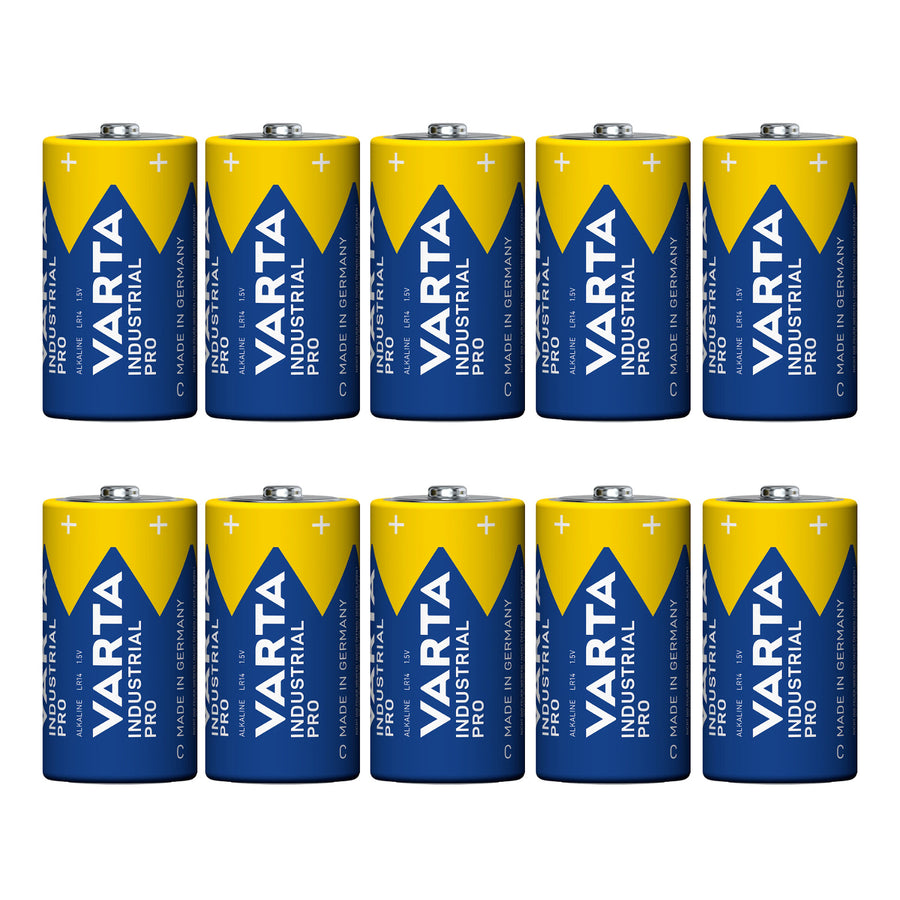 10 pilas R-14 LR14 C de 1,5 V alcalinas Varta Industrial Pro