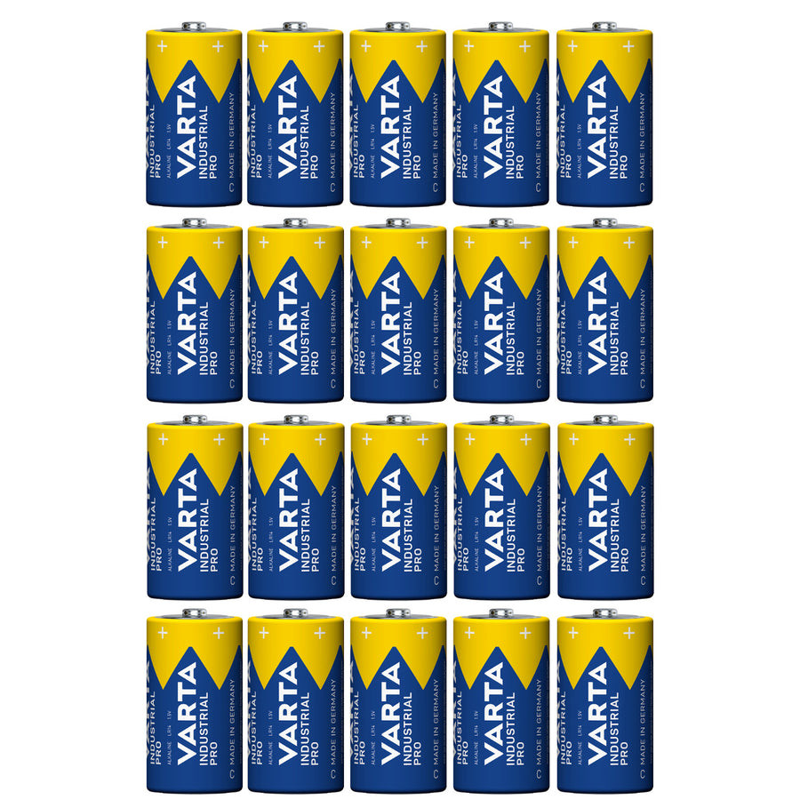 20 pilas R-14 LR14 C de 1,5 V alcalinas Varta Industrial Pro