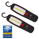 2 lámparas de taller COB LED Maclean, imán, gancho, MCE03 + 6 pilas R-06 R06 AA LR06 de 1,5 V VARTA Longlife Power