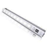 2 lámparas LED de cocina Maclean, para debajo de los armarios, 9 SMD, a pilas, con sensor PIR de encendido/apagado, MCE166 + 6 pilas R-06 R06 AA LR06 de 1,5 V VARTA Longlife Power