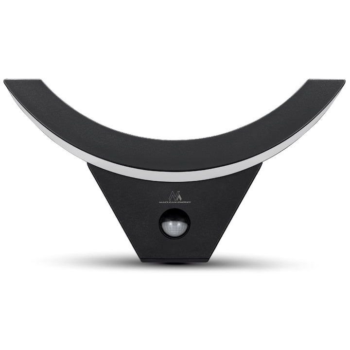 Lámpara LED con sensor de movimiento Maclean, sensor de movimiento por infrarrojos, color negro, 10 W, IP54, 800 lm, MCE290 B, 2 unidades