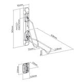 Soporte de pared para bicicletas Maclean, máx. 35 kg, MC-471, 3 unidades
