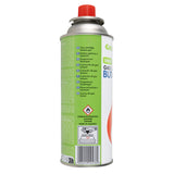 2 cartuchos de gas GreenBlue de 227 g. Certificado: Pi 0875, conforme a la norma EN 417, butano, rango de temperatura de funcionamiento: de -10 °C a +40 °C, GB227