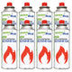 8 cartuchos de gas GreenBlue de 227 g. Certificado: Pi 0875, conforme a la norma EN 417, butano, rango de temperatura de funcionamiento: de -10 °C a +40 °C, GB227