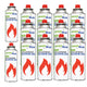 14 cartuchos de gas de 227 g GreenBlue. Certificado: Pi 0875, conforme a la norma EN 417, butano, rango de temperatura de funcionamiento de -10 °C a +40 °C, GB227