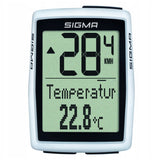 Cuentakilómetros para bicicleta Sigma BC 12.0 WL, resistente al agua y a la intemperie, pantalla grande y legible, 12 funciones