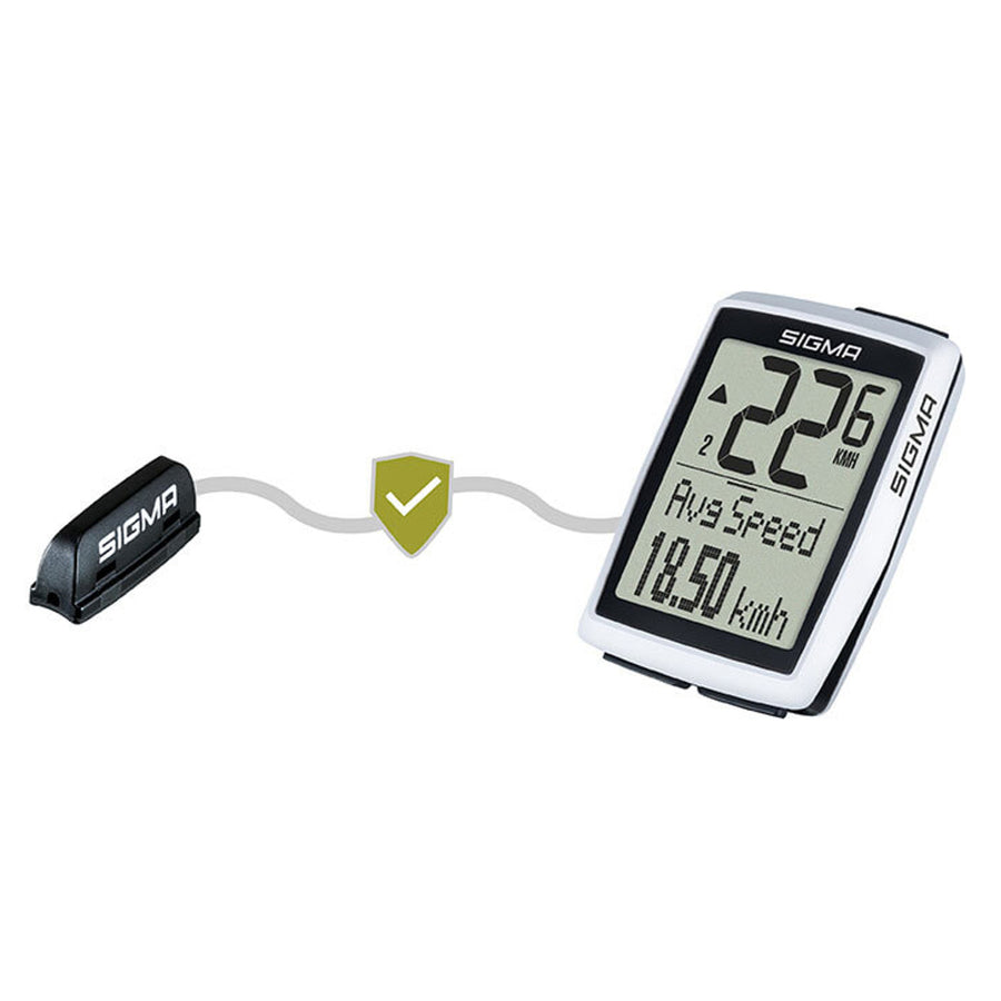 Cuentakilómetros para bicicleta Sigma BC 12.0 WL, resistente al agua y a la intemperie, pantalla grande y legible, 12 funciones