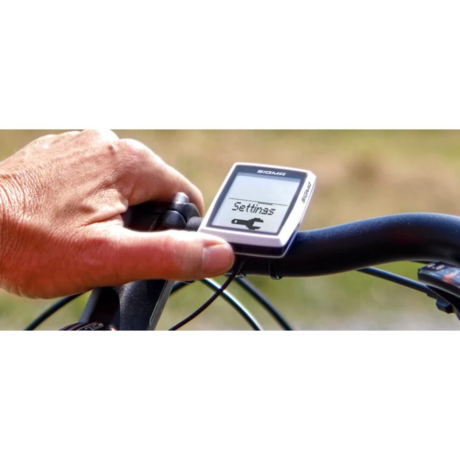 Cuentakilómetros para bicicleta Sigma BC 12.0 WL, resistente al agua y a la intemperie, pantalla grande y legible, 12 funciones
