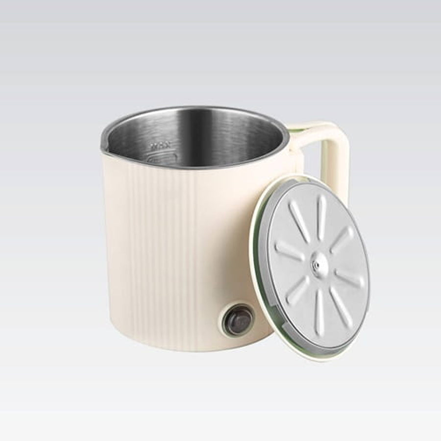 Hervidor eléctrico / olla de viaje Maestro, 2 en 1, capacidad de 0,8 l, potencia de 600 W, asa plegable, selector de voltaje 110 V/230 V, color beige, MR-009-BEIGE