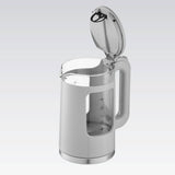 Hervidor eléctrico de cristal Maestro, capacidad de 1,7 l, potencia de 2200 W, indicador de nivel de agua, iluminación LED, base giratoria, color gris, MR-065-GREY