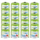 Cartucho de gas GreenBlue de 500 g, 24 unidades. Certificado: Pi 0437, conforme a la norma EN 417, butano-propano, rango de temperatura de -10 °C a +40 °C, válvula roscada de 7/16'' GB499