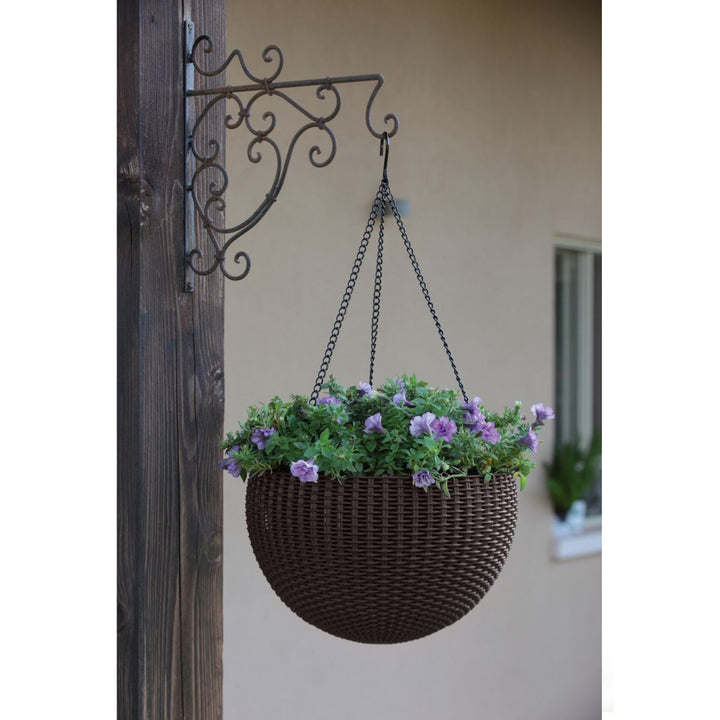 Maceta colgante Keter Sphere Planter, color marrón, 2 unidades