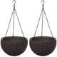 Maceta colgante Keter Sphere Planter, color marrón, 2 unidades