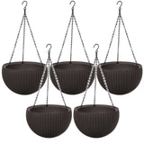 Maceta colgante Keter Sphere Planter, color marrón, 5 unidades