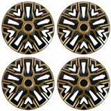 Tapacubos universales de 14'' NRM The Best bicolor dorado y negro, 4 unidades