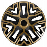 Tapacubos universales de 16'' NRM The Best bicolor (dorado y negro), 4 unidades