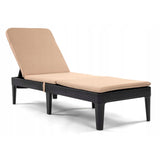 Cojín para tumbona Jaipur, color beige, tejido S-550 melange, tamaño 190 x 60 cm, dos sistemas de fijación, impermeable, lavable en su totalidad, melange S-21