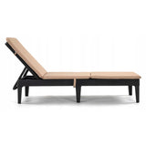 Cojín para tumbona Jaipur, color beige, tejido S-550 melange, tamaño 190 x 60 cm, dos sistemas de fijación, impermeable, lavable en su totalidad, melange S-21