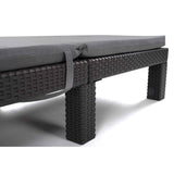 Cojín para tumbona Daytona, color gris, tejido S-550 Melange, tamaño 192 x 64 cm, sujeción con cinta elástica, impermeable, Melange S-23