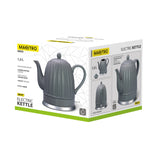 Hervidor eléctrico de cerámica Maestro, color gris, potencia de 1500 W, capacidad de 1,5 l, base giratoria, indicador de nivel de agua, cable de alimentación de 65 cm, MR-077