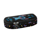 Set escolar Stitch Paso, mochila con tres compartimentos, compartimento para el portátil y base reforzada, estuche con gomas elásticas para el material escolar, bolsa para zapatos que se puede llevar a la espalda, DS26MM