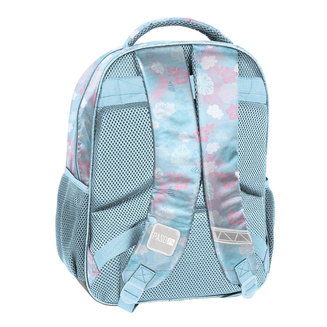 Set escolar Stitch Paso, mochila con dos compartimentos, elementos reflectantes y espalda reforzada, estuche sin material y con asas para los utensilios, bolsa para zapatos que se puede llevar a la espalda, DS26WW