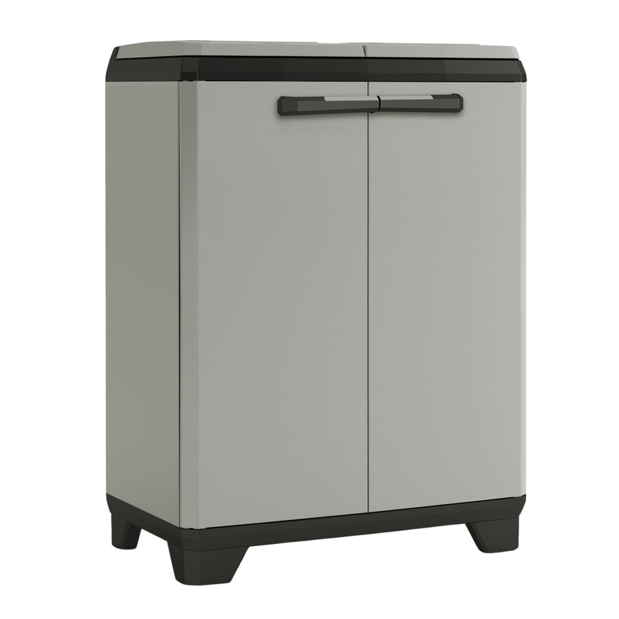 Armario para la clasificación de residuos Keter Planet, capacidad de 2 x 110 l, color gris, 68 x 39 x 92 cm, 246640