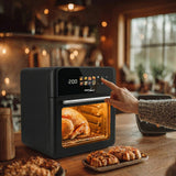 Freidora sin aceite AIR FRYER GreenBlue, potencia de 1800 W, capacidad de 10 l, 8 programas, accesorios, temporizador, GB950 + 100 bolsas de papel de 16 cm