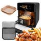 Freidora sin aceite AIR FRYER GreenBlue, potencia de 1800 W, capacidad de 10 l, 8 programas, accesorios, temporizador, GB950 + 100 bolsas de papel de 16 cm