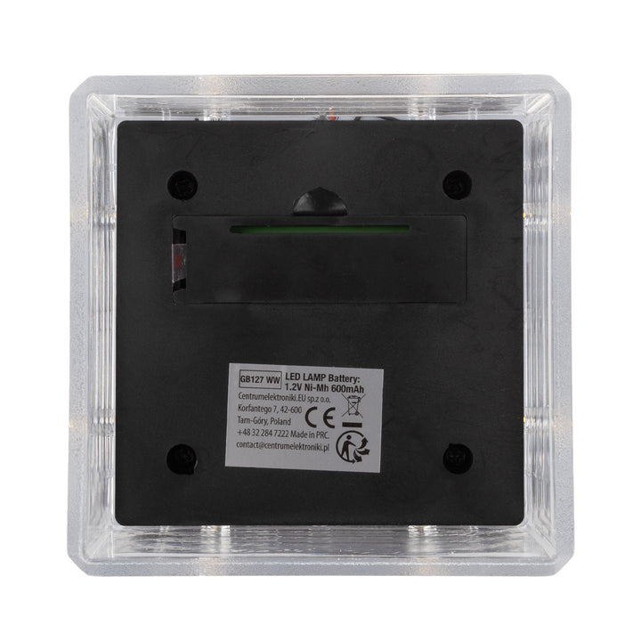 Lámpara LED solar para poste GreenBlue, 80 x 80 mm, cubierta en forma de sobre, 3200 K, GB127 WW, 4 unidades