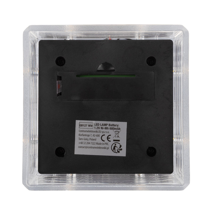 Lámpara LED solar para poste GreenBlue, 100 x 100 mm, cubierta en forma de sobre, 3200 K, GB128 WW, 4 unidades
