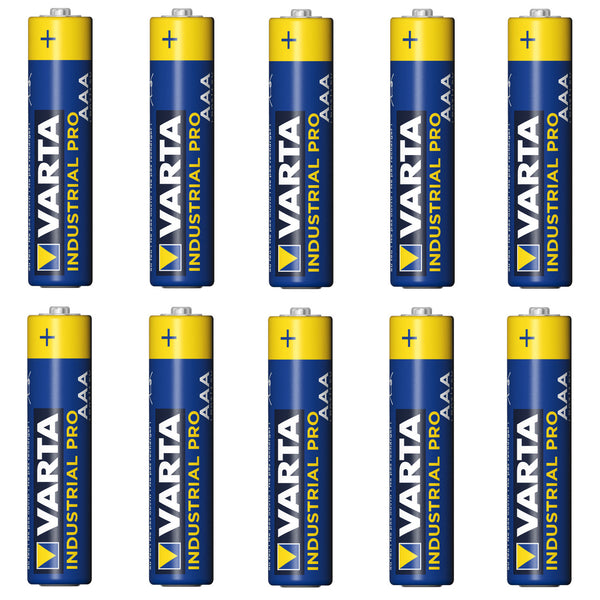 10 pilas alcalinas R-03 LR03 AAA de Varta Industrial 4003