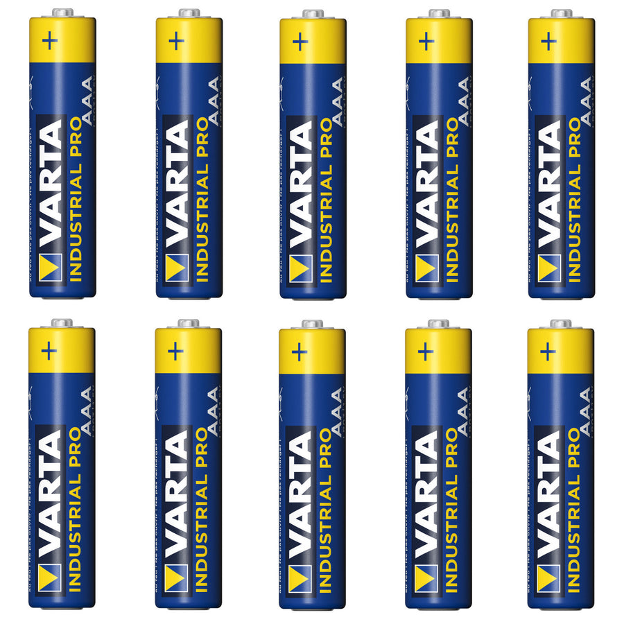 10 pilas alcalinas R-03 LR03 AAA de Varta Industrial 4003
