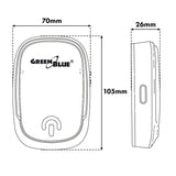 Timbre inalámbrico GreenBlue, 38 melodías, 90 dB, blanco, alcance de hasta 200 m, GB404 W