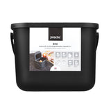 Contenedor para residuos orgánicos de 6 l, negro, Bini Practic + 5 filtros de carbón Practic