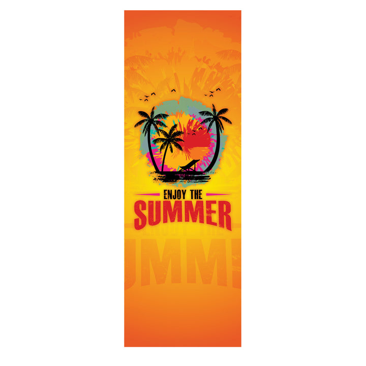 Tumbona clásica de haya GreenBlue GB183 con estampado «Enjoy The Summer», 2 unidades