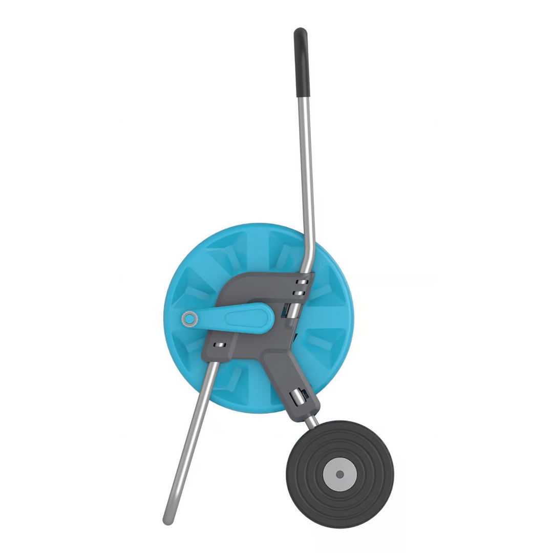 Carro para manguera Cellfast Aluplus de 1/2" y 60 m + Manguera de jardín Cellfast PROFESSIONAL de 1/2" y 30 m + Set con aspersor recto Cellfast Basic de 1/2"