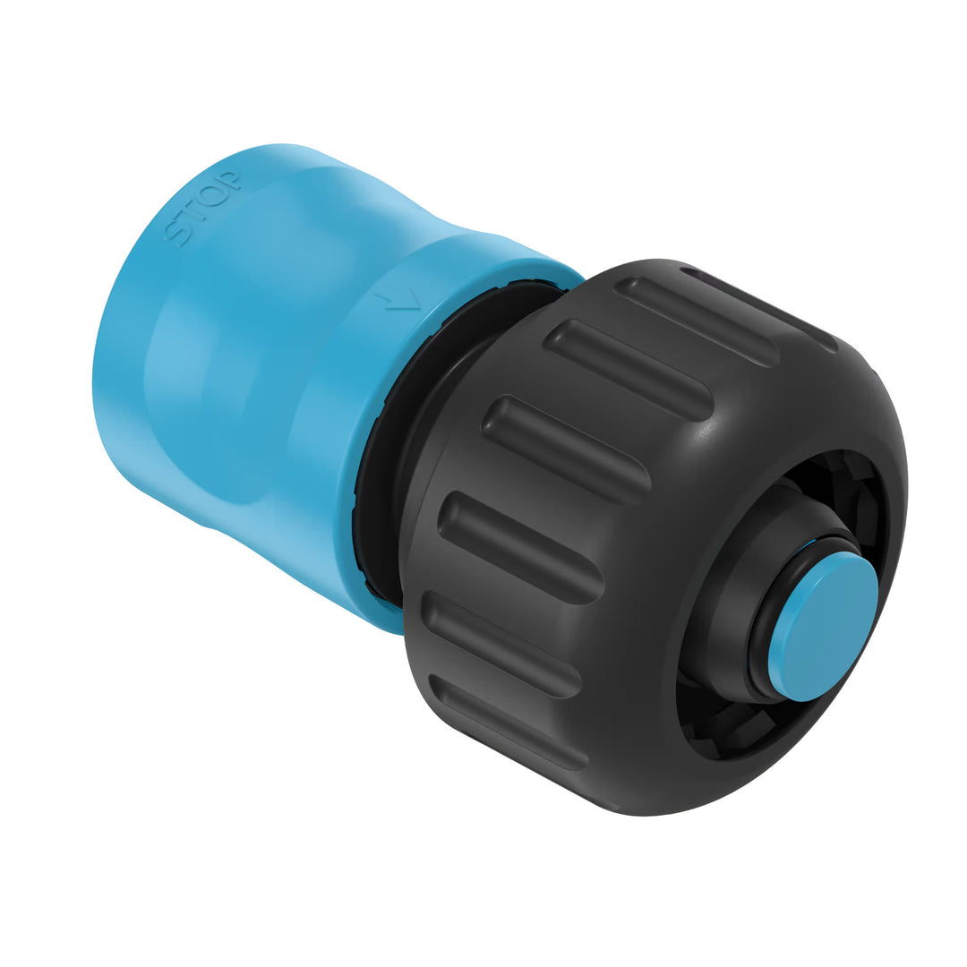 Manguera de jardín Cellfast Economic de 3/4" y 20 m + aspersor recto + racor con rosca interior de 3/4" + racor rápido de paso y de cierre de 3/4"