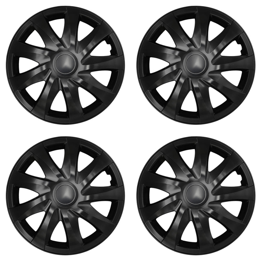 Tapacubos universales de 13'' NRM DRACO negro mate, 4 unidades