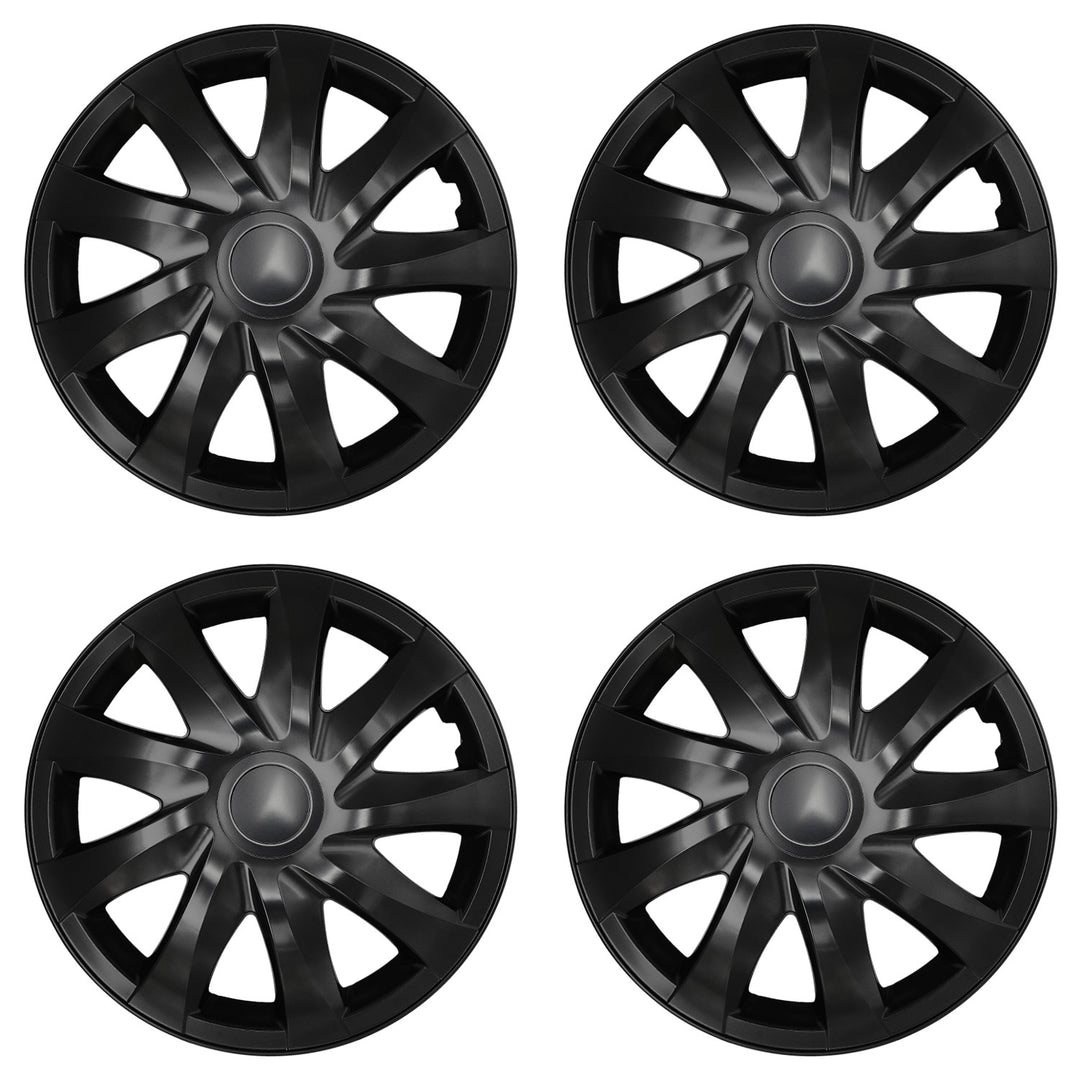 Tapacubos universales de 14'' NRM DRACO negro mate, 4 unidades