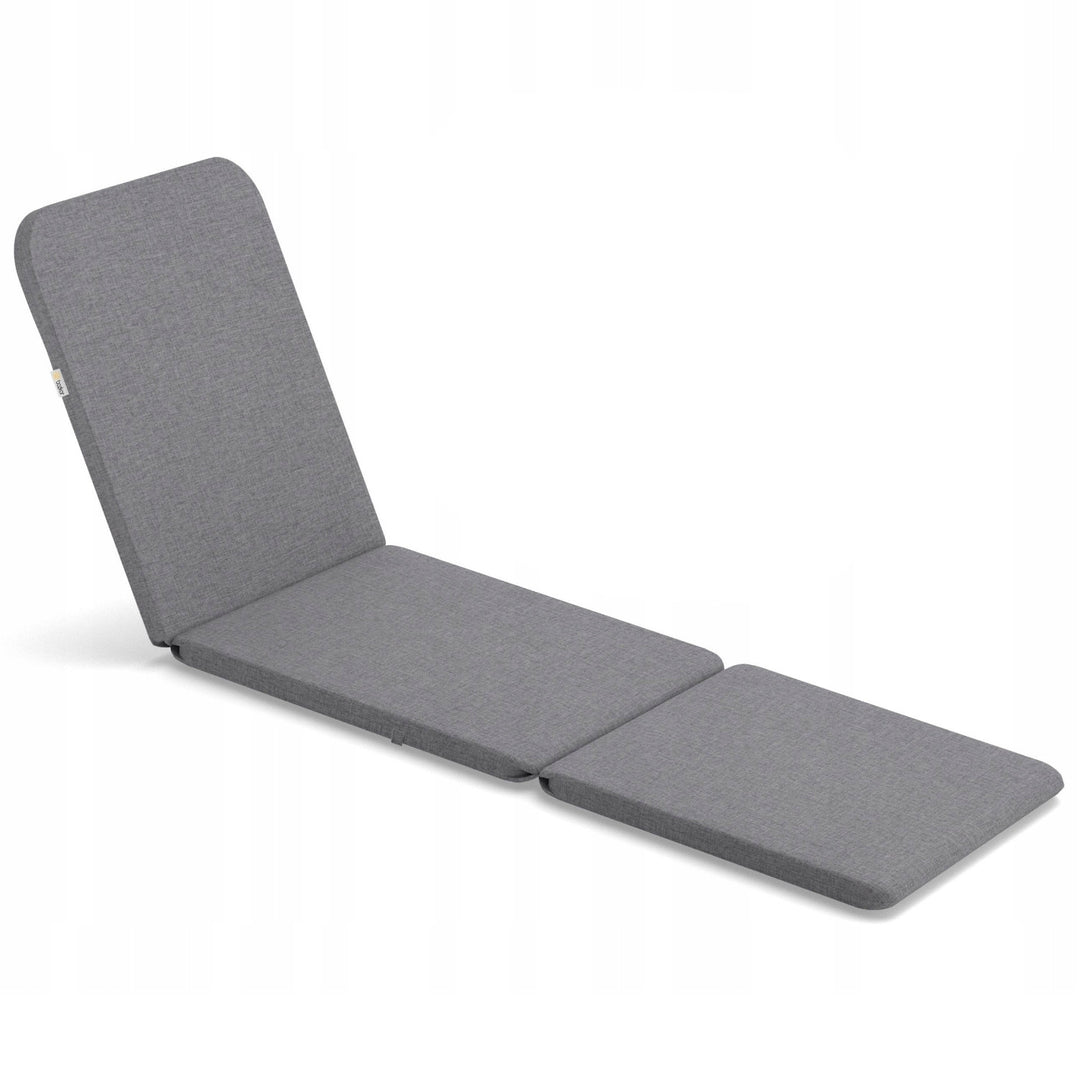 Cojín para tumbona Jaipur, color gris, tejido S-550, tamaño 190 x 60 cm, dos sistemas de fijación, impermeable, lavable en su totalidad, Jaipur Melange S-03